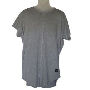 ONLY & SONS Earl Raw Longy  SS Tee Size L Gray T-Shirt Short Sleeve Cotton